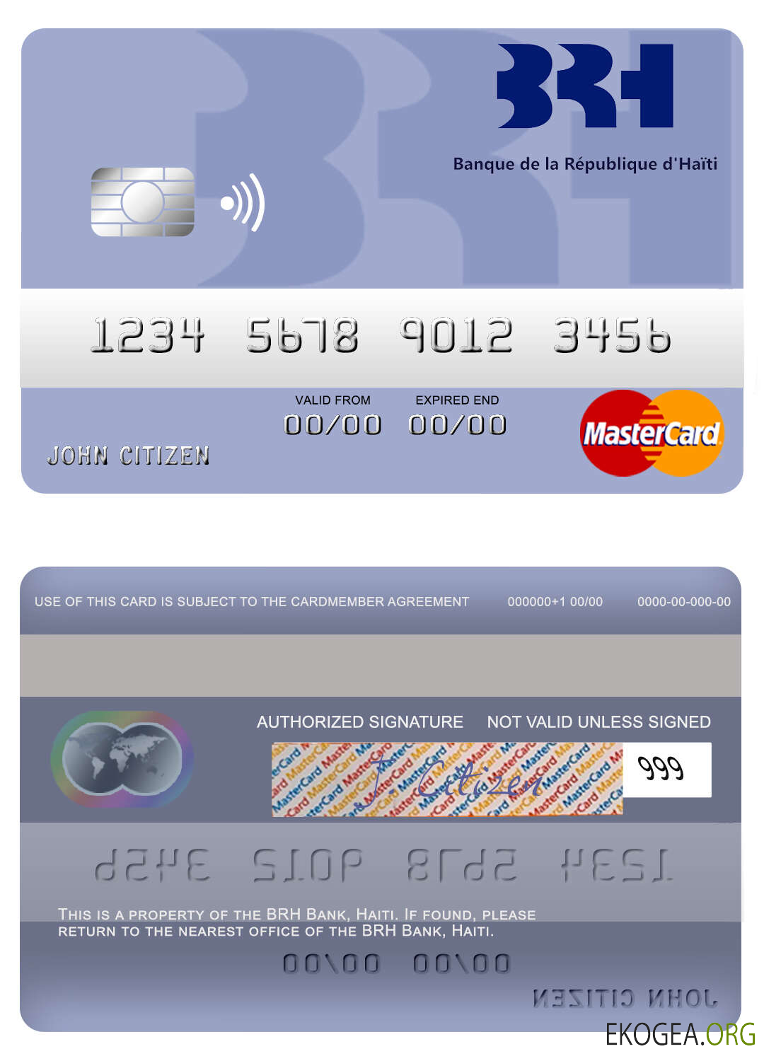 Carte Mastercard de la Banque BRH d'Haïti